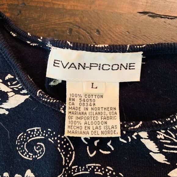 Evan Picone  Black and Cream Crop Top size Large - Picture 4 of 6